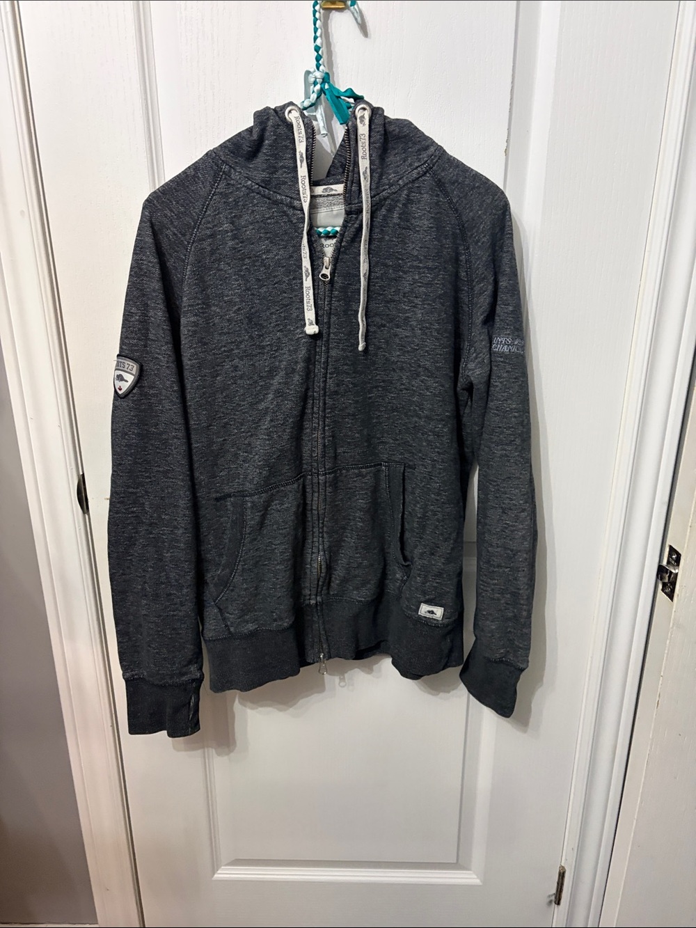 Roots Women's Dark Gray Zip-Up Hoodie